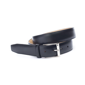 Black Italian Leather Richmond Belt