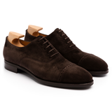 Flat Feet Shoes - Brown Suede Eastney Toe Cap Oxfords with Arch Support