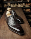Brown Leather Cedria Brogue Wingtip Oxfords