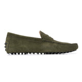 Green Suede Alcalde Penny Driving Loafers
