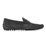 Height Increasing Grey Suede Alcalde Penny Driving Loafers