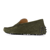 Green Suede Alcalde Penny Driving Loafers