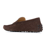 Height Increasing Brown Suede Alcalde Penny Driving Loafers