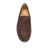 Height Increasing Brown Suede Alcalde Penny Driving Loafers