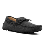 Height Increasing Black Suede Alcalde Driving Loafers