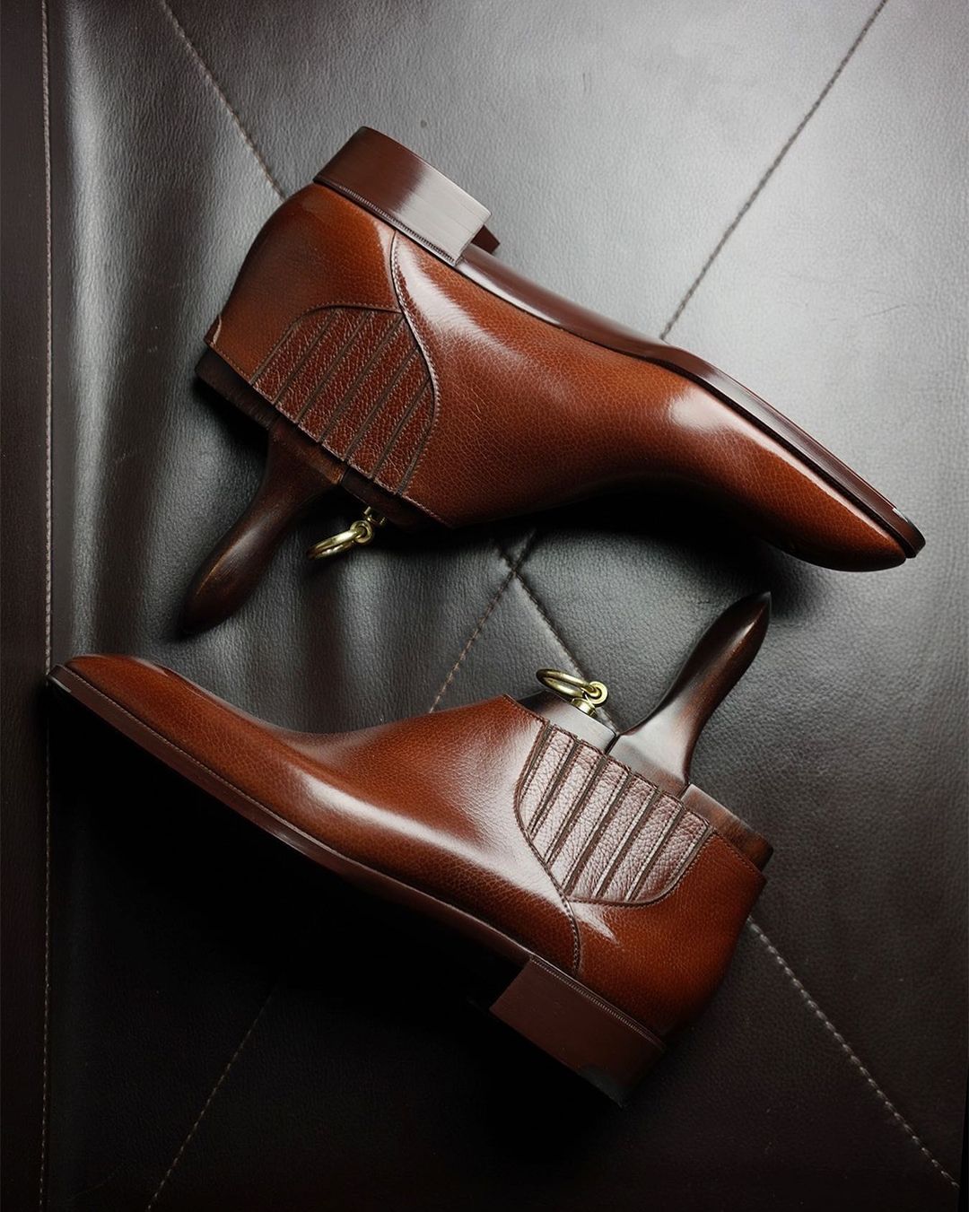 Tan Leather Lysandra Chelsea Boots 