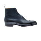 Flat Feet Shoes - Navy Blue Leather Hendon Lace Up Boots with Arch Support