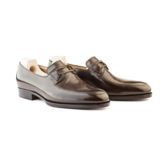 Flat Feet Shoes - Goodyear Welted Lamego Brown Leather Croc Print