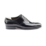 Flat Feet Shoes - Goodyear Welted Moncorvo Black Leather Croc Print Oxford With Violin Leather Sole with Arch Support