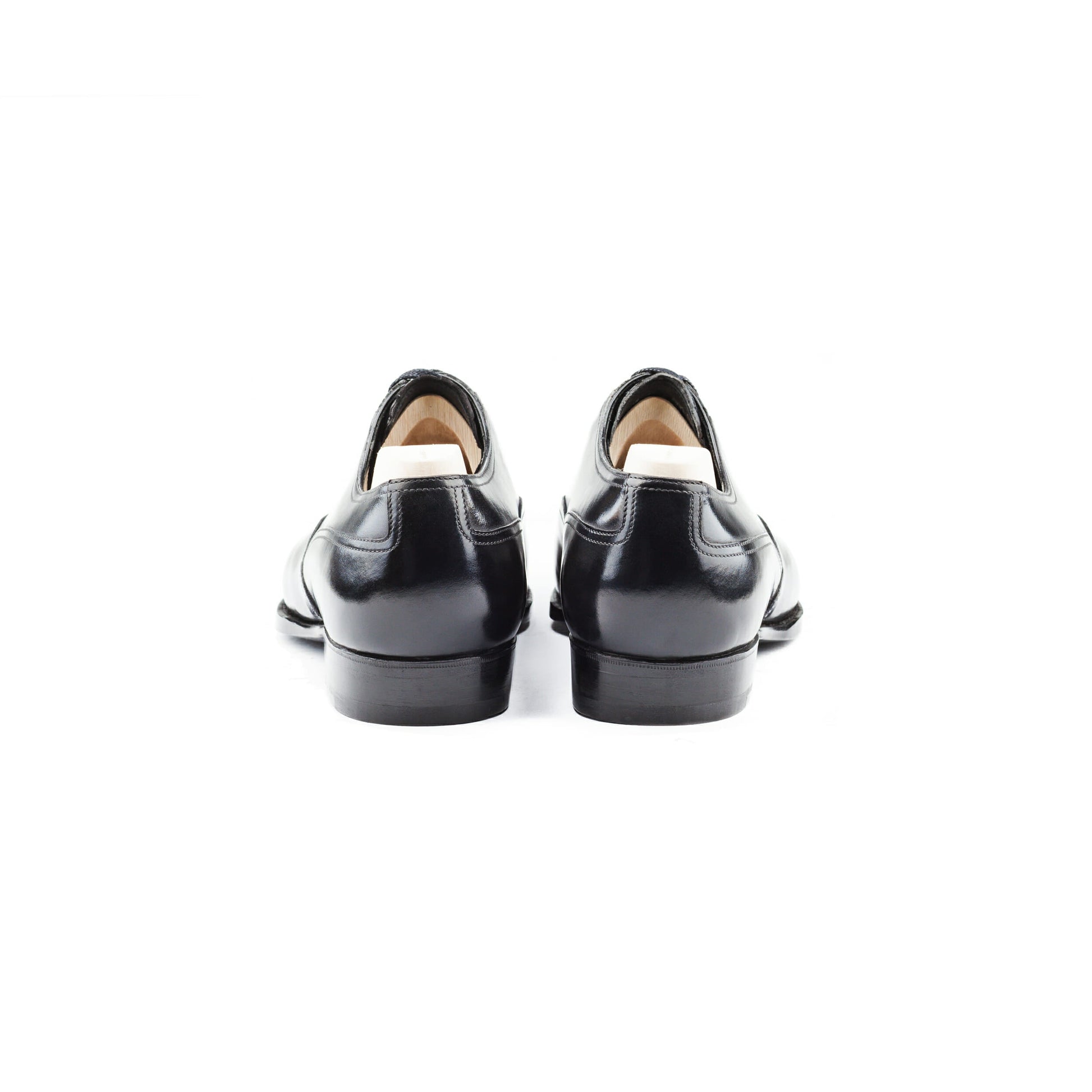 Height Increasing Goodyear Welted Moncorvo Black Leather Croc Print Oxford With Violin Leather Sole