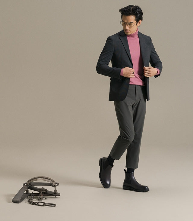 Black Leather Ferneto Chunky Chelsea Boots