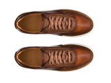 Height Increasing Tan Suede and Leather Nasinu Lace Up Sneakers