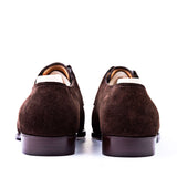 Flat Feet Shoes - Goodyear Welted Sardoal Brown Suede Derby Loafer With Violin Leather Sole with Arch Support