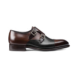 Height Increasing Brown and Black Leather Castle Monk Straps