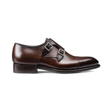 Height Increasing Brown Leather Castle Monk Straps - Formal Shoes