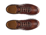 Brown Suede and Leather Nausori Lace Up Running Sneaker Shoes