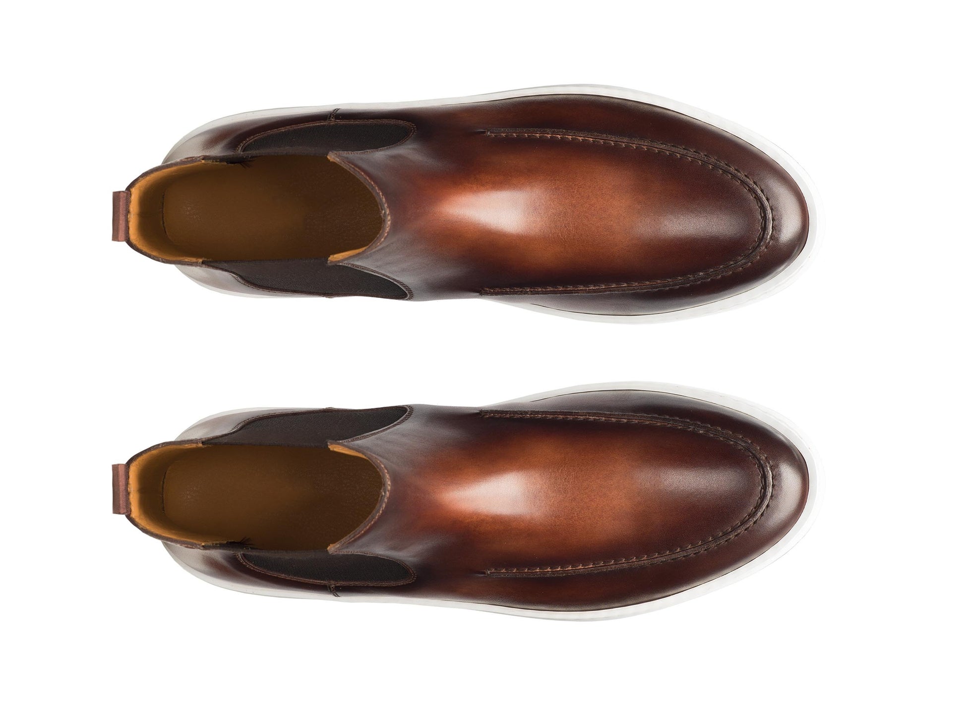 Tan Leather Napier High Top Chelsea Sneaker Boots