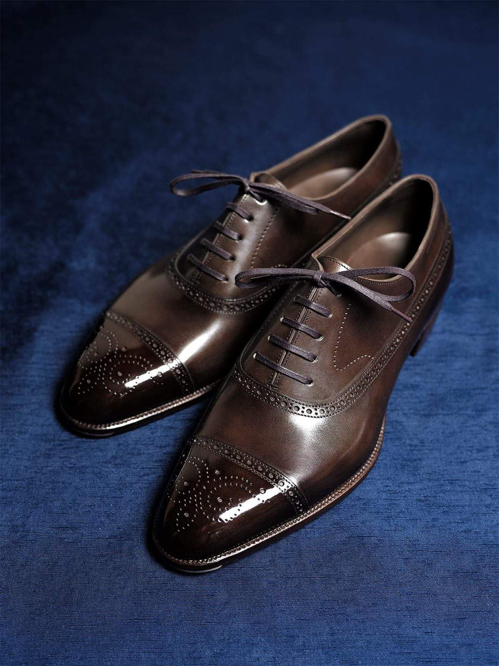 Brown Leather Callista Brogue Toe Cap Oxfords