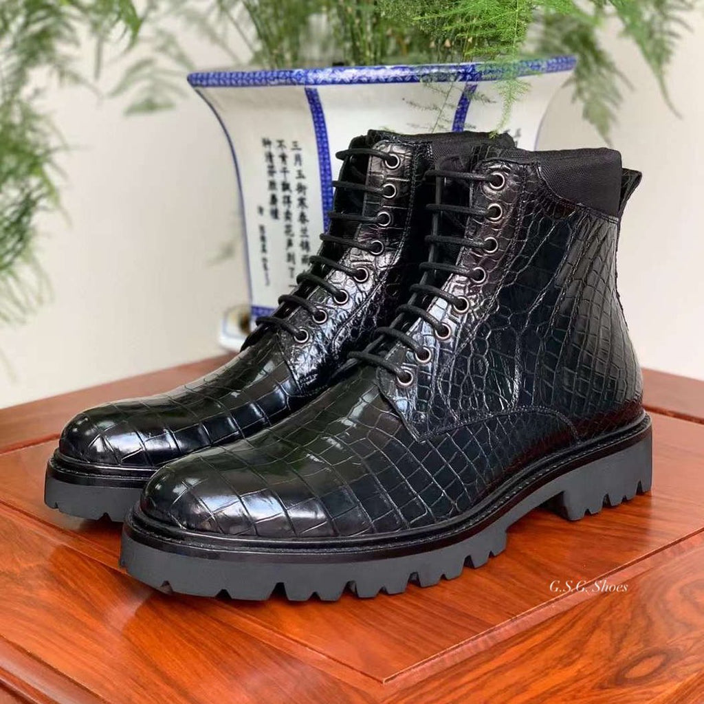  Alligator Print Boots