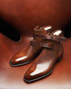 Tan Leather Soren Jodhpur Boots 