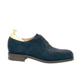 Flat Feet Shoes - Navy Blue Suede Holstein Derby Shoes with Arch Support