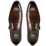 Flat Feet Shoes - Brown Leather Bromley Monk Straps with Arch Support