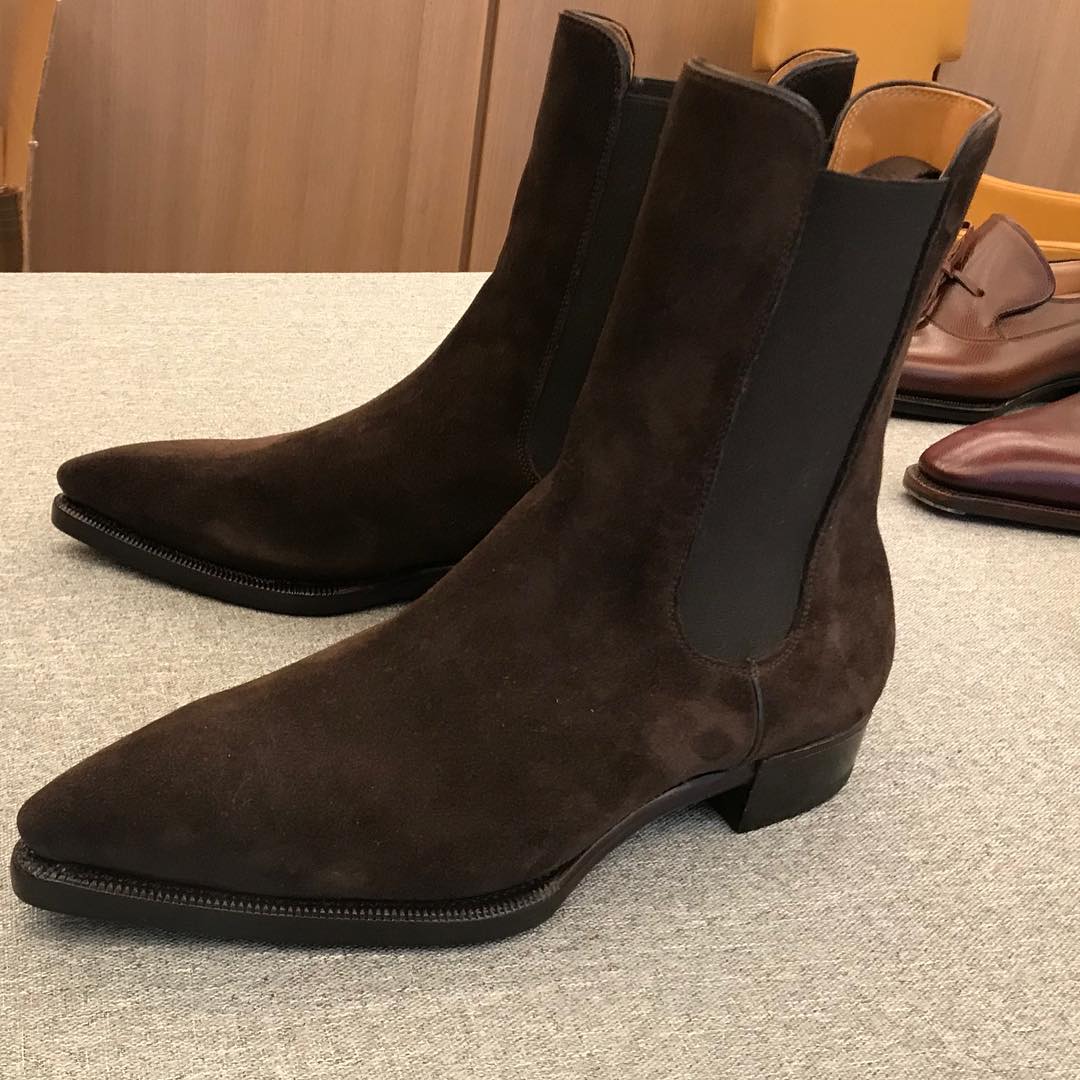 Brown Suede Morgan Chelsea Slip On Boots 