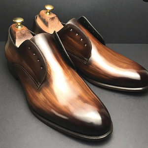 Height Increasing Tan Leather Cossonay Derby Shoes