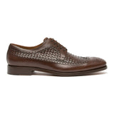 Height Increasing Brown Leather Norwood Brogue Derby Shoes
