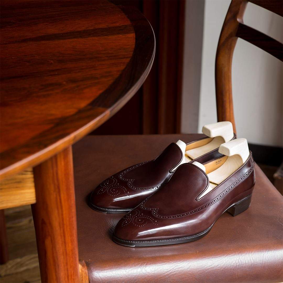 Brown Leather Cassiopeia Wingtip Brogue Loafers