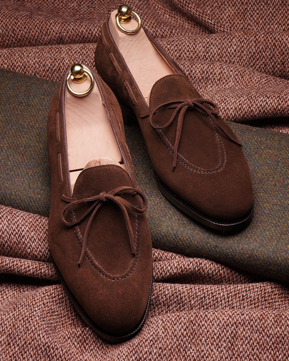 Height Increasing Brown Suede Carmona Loafers