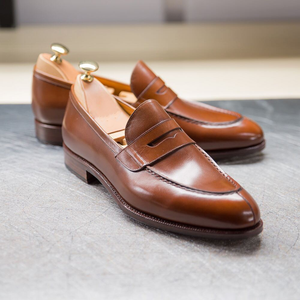 Tan Leather Mieres Penny Loafers
