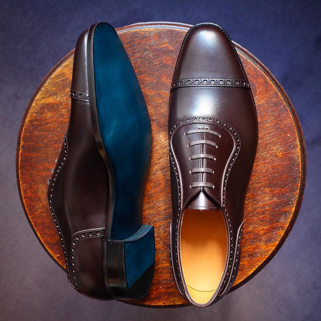 Brown Leather Nazare Brogue Toecap Oxfords