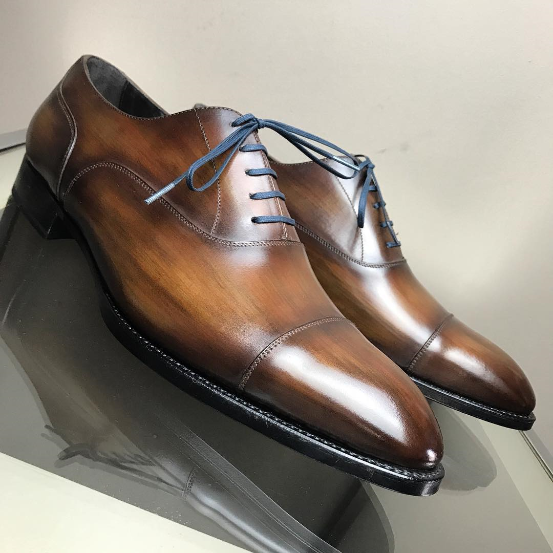 Tan Leather Sagres Toecap Oxfords 
