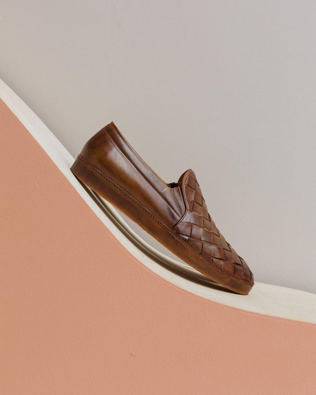 Tan Leather Deereas Slip On Loafers