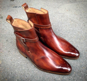Height Increasing Tan Leather Sestao Jodhpur Boots