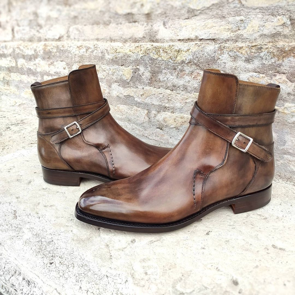 Brown Leather Montana Jodhpur Boots