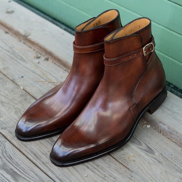 Brown Leather Lovech Jodhpur Boots