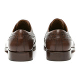 Flat Feet Shoes - Brown Leather Norwood Brogue Derby Shoes with Arch Support