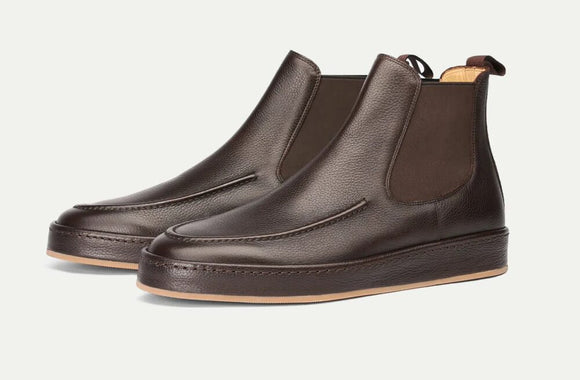 Brown Leather Althea Slip On Chelsea Boots - AW24