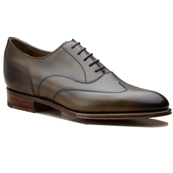 Height Increasing Olive Green Leather Gedling Brogue Oxfords