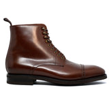 Height Increasing Brown Leather Caldecote Lace Up Boots