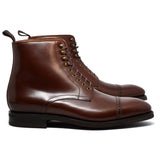 Height Increasing Brown Leather Caldecote Lace Up Boots