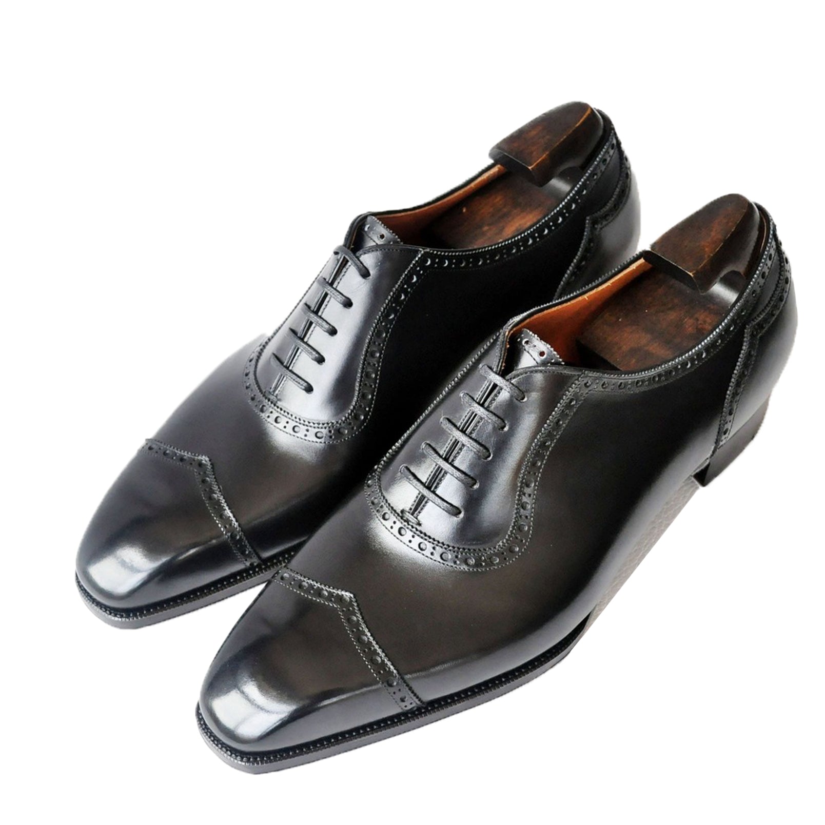 Black Leather Cheshire Oxford Shoes