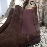 Height Increasing Brown Suede Fenland Slip On Chelsea Boots