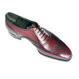 Flat Feet Shoes - Burgundy Brown Leather Tynenode Oxford Shoes with Arch Support