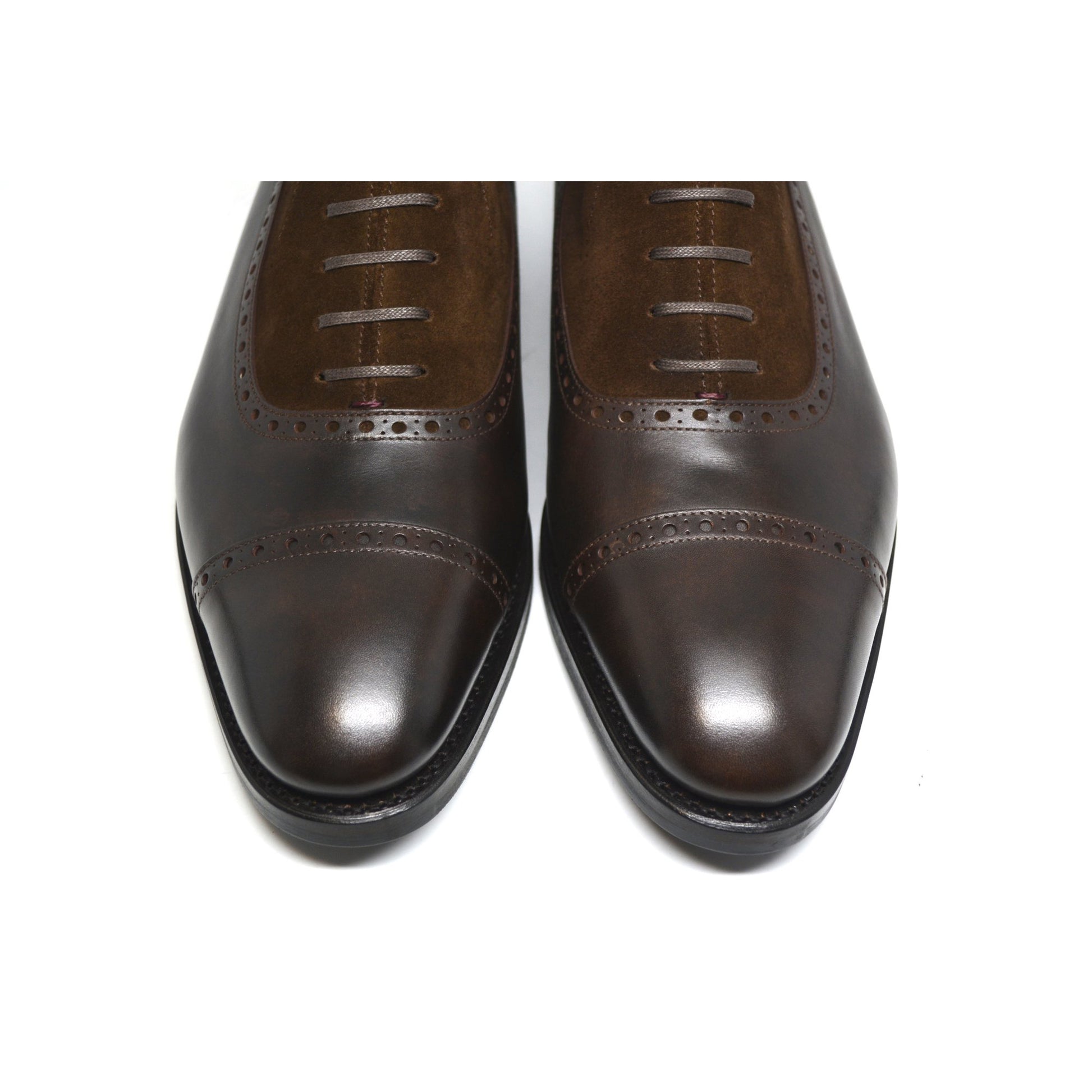 Height Increasing Brown Leather & Suede Clifton Lace Up Boots