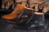 Height Increasing Tan Leather Albon Slip On Jodhpur Boots