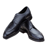 Black Leather Hamlet Derby Shoes