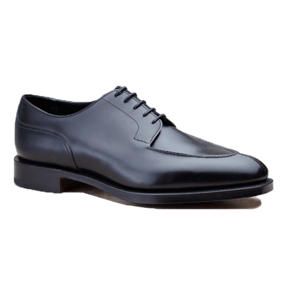 Height Increasing Black Leather Hamlet Derby Shoes